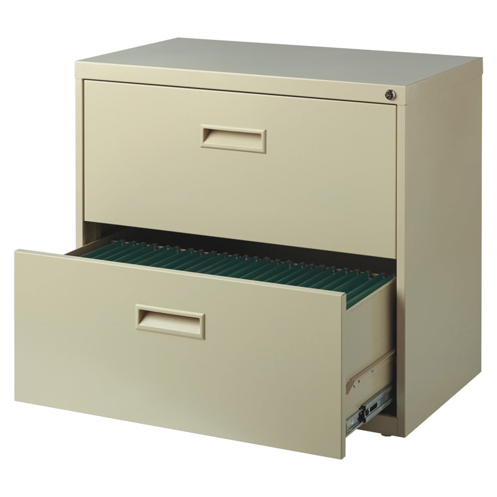 Realspace SOHO 30inW x 17-5/8inD Lateral 2-Drawer File Cabinet, Putty MPN:HID19035