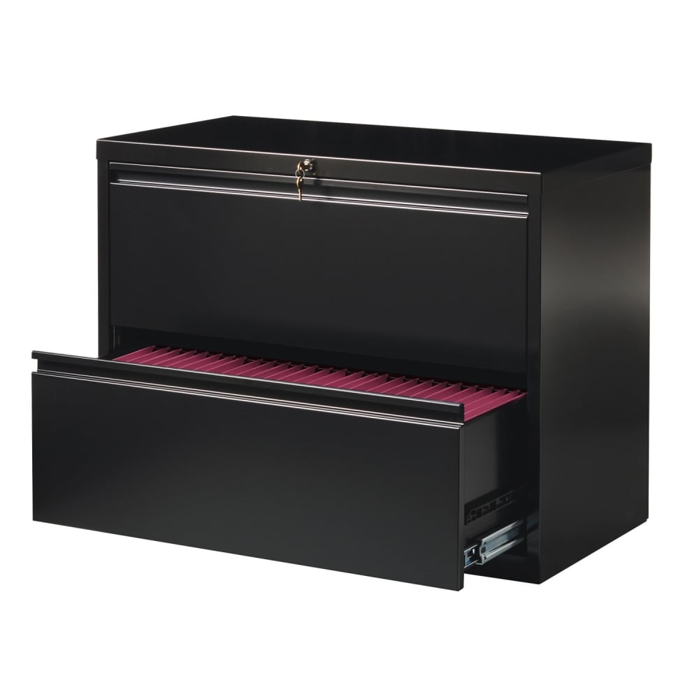 WorkPro 36inW x 18-5/8inD Lateral 2-Drawer File Cabinet, Black MPN:HID19045