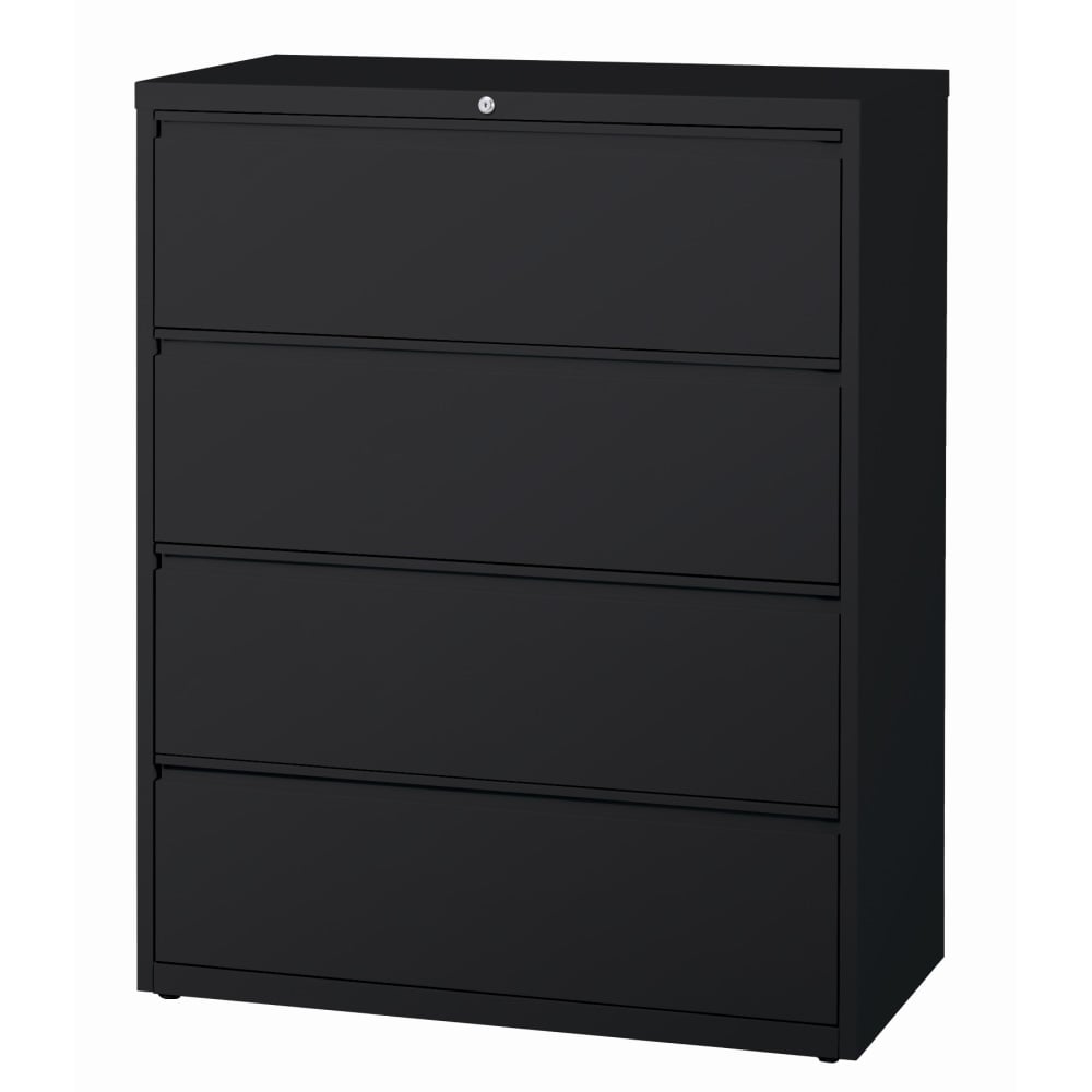 WorkPro 42inW x 18-5/8inD Lateral 4-Drawer File Cabinet, Black MPN:HID19063