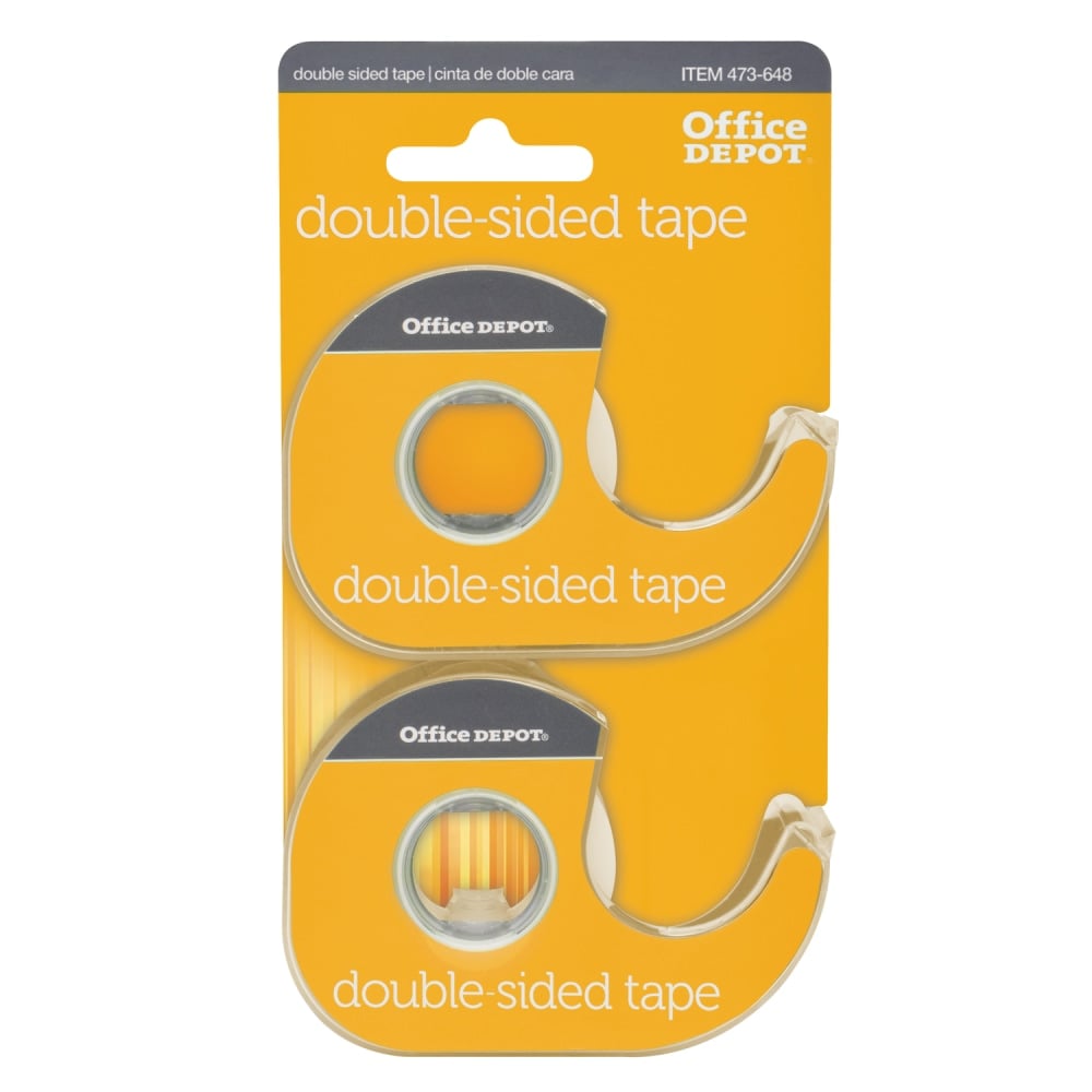 Office Depot Brand Double-Sided Tape In Dispensers, 1/2in x 400in, Clear, Pack of 2 rolls MPN:OD-DSP2D