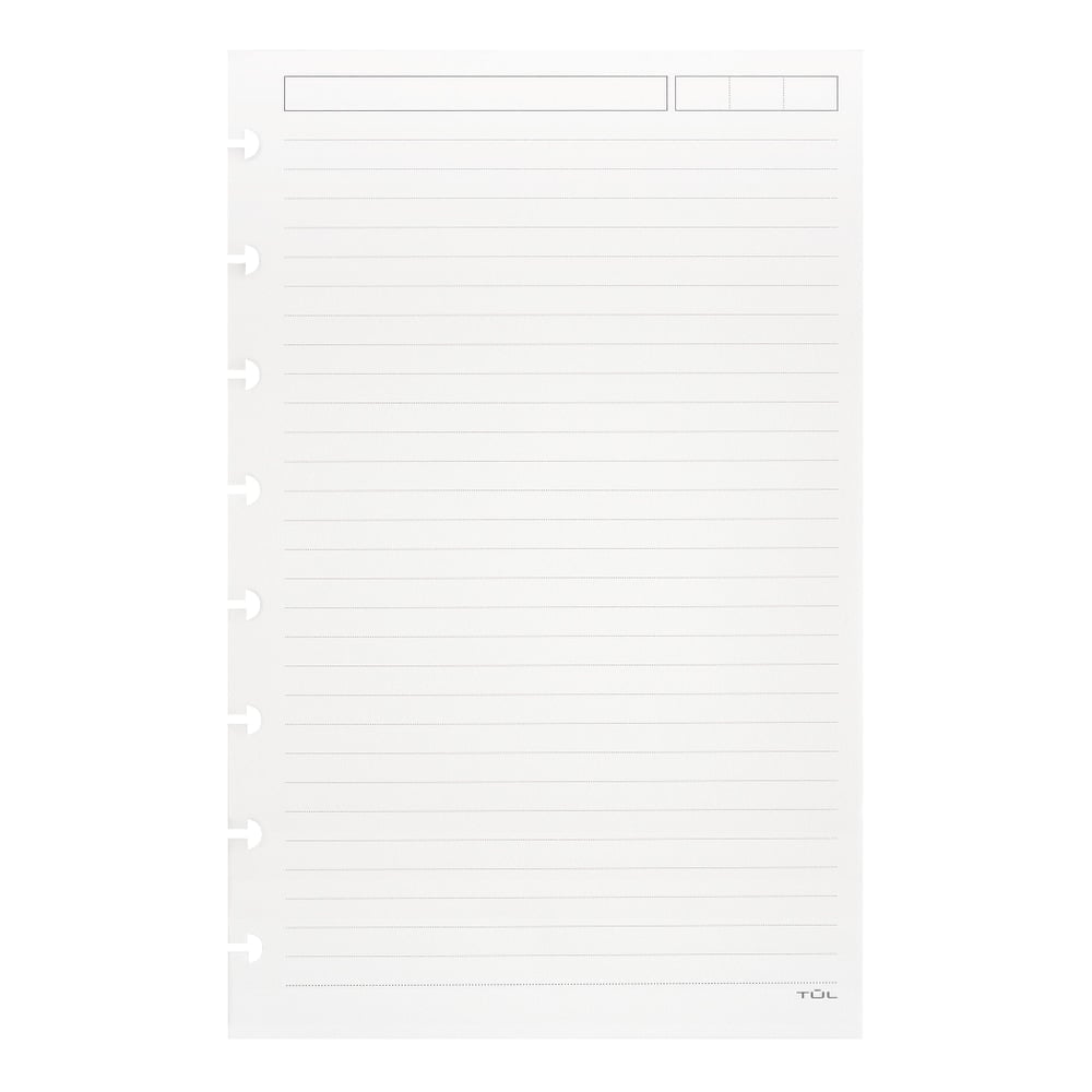 TUL Discbound Refill Pages, Junior Size, Narrow Ruled, 50 Sheets, White (Min Order Qty 29) MPN:ODJRNBK-RF-NT
