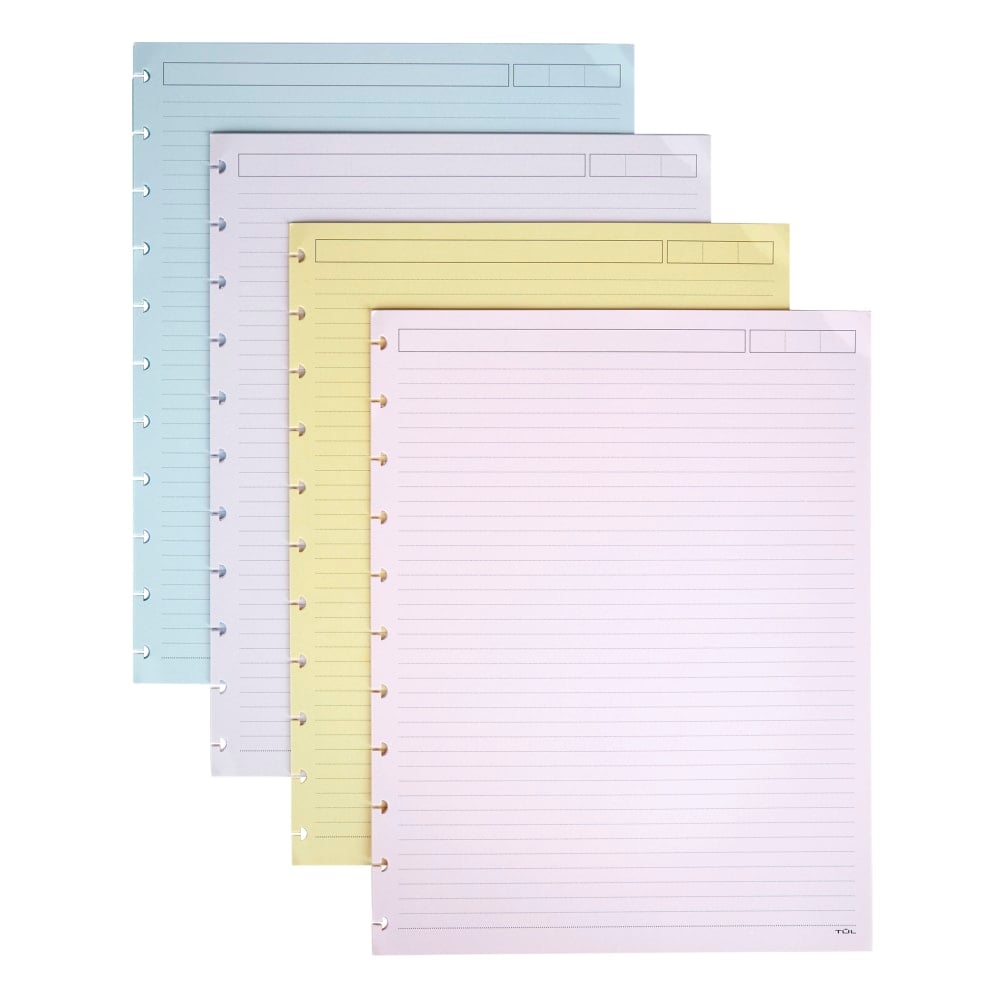 TUL Discbound Notebook Refill Pages, Letter Size, Narrow Ruled, 50 Sheets, Assorted Colors (Min Order Qty 13) MPN:TULLTFILR-COLOR