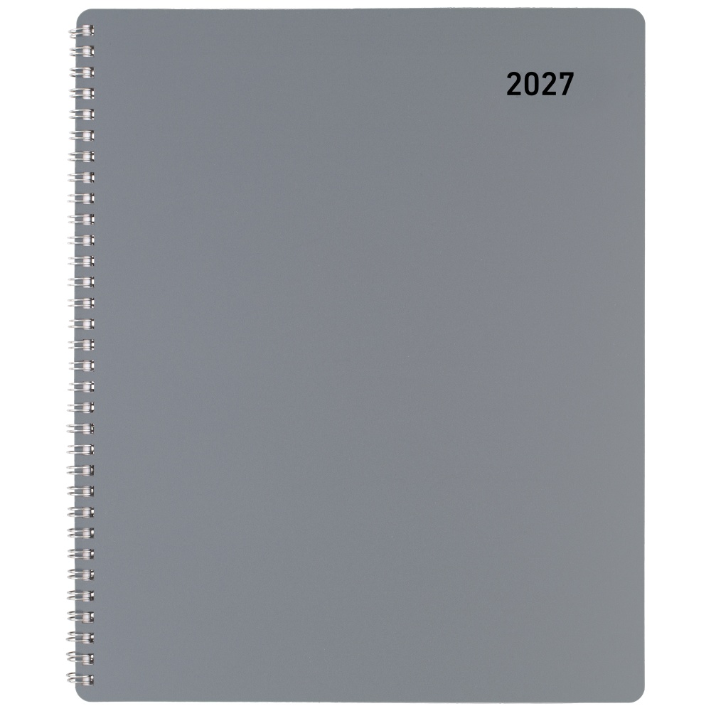 Office Depot Brand Weekly Monthly Appointment Book, 8 1/2in x 11in, Silver, January 2027 to December 2027, OD71053027 MPN:OD71053027