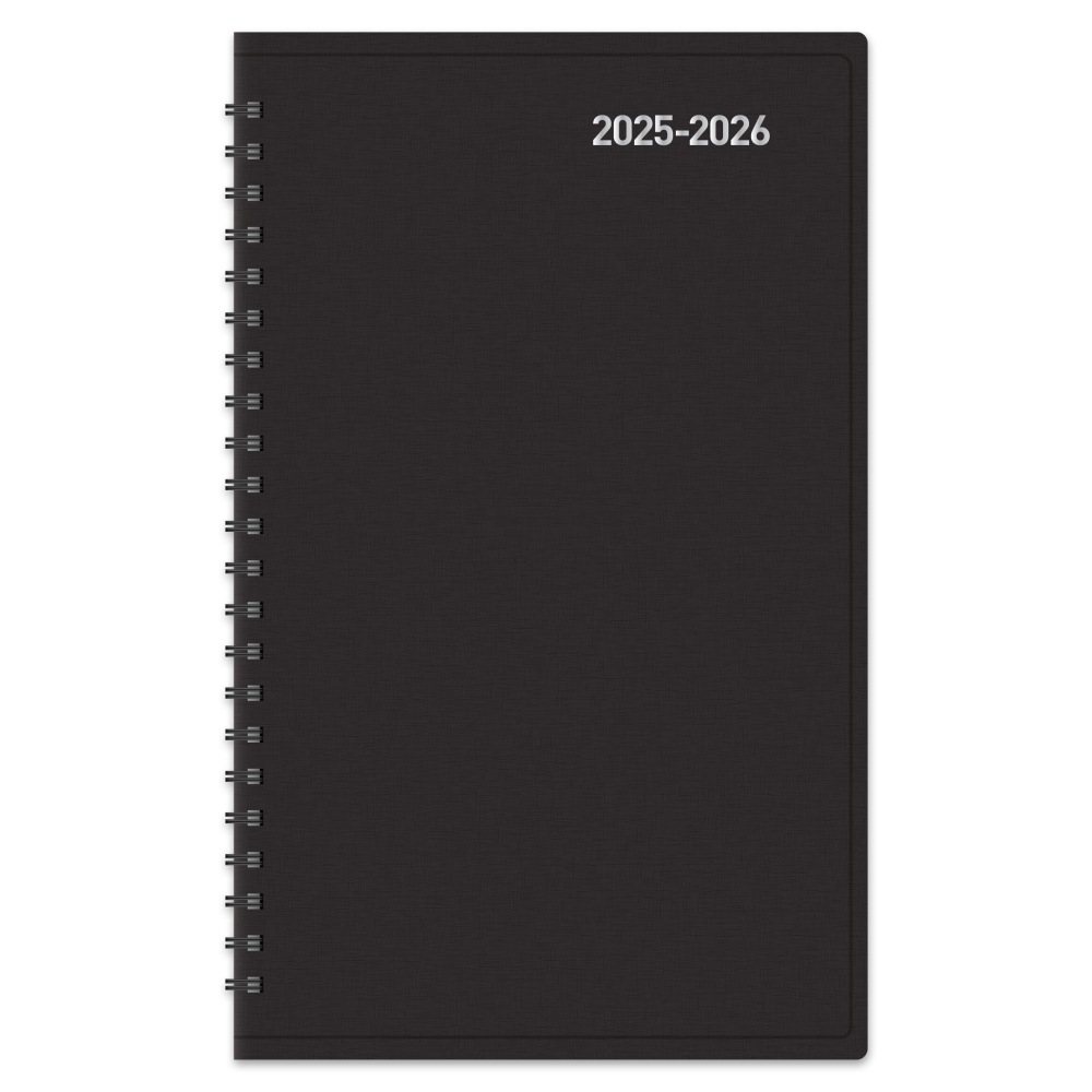 2025-2026 Office Depot Brand 14-Month Daily Academic Planner, 5in x 8in, 30% Recycled, Black, July 2025 To August 2026 MPN:ODUS2433-012