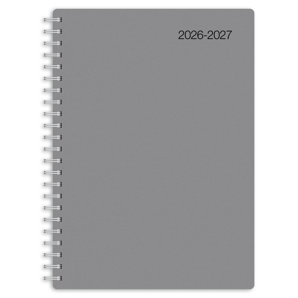 2026-2027 Office Depot Brand Weekly/Monthly Academic Planner, 5in x 8in, 30% Recycled, Gray, July 2026 To June 2027 MPN:ODUS2535-007