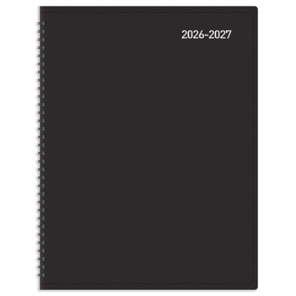 2026-2027 Office Depot Brand 14-Month Weekly/Monthly Academic Planner, Vertical Format, 8in x 11in, 30% Recycled, Black, July 2026 To August 2027 MPN:ODUS2535-009