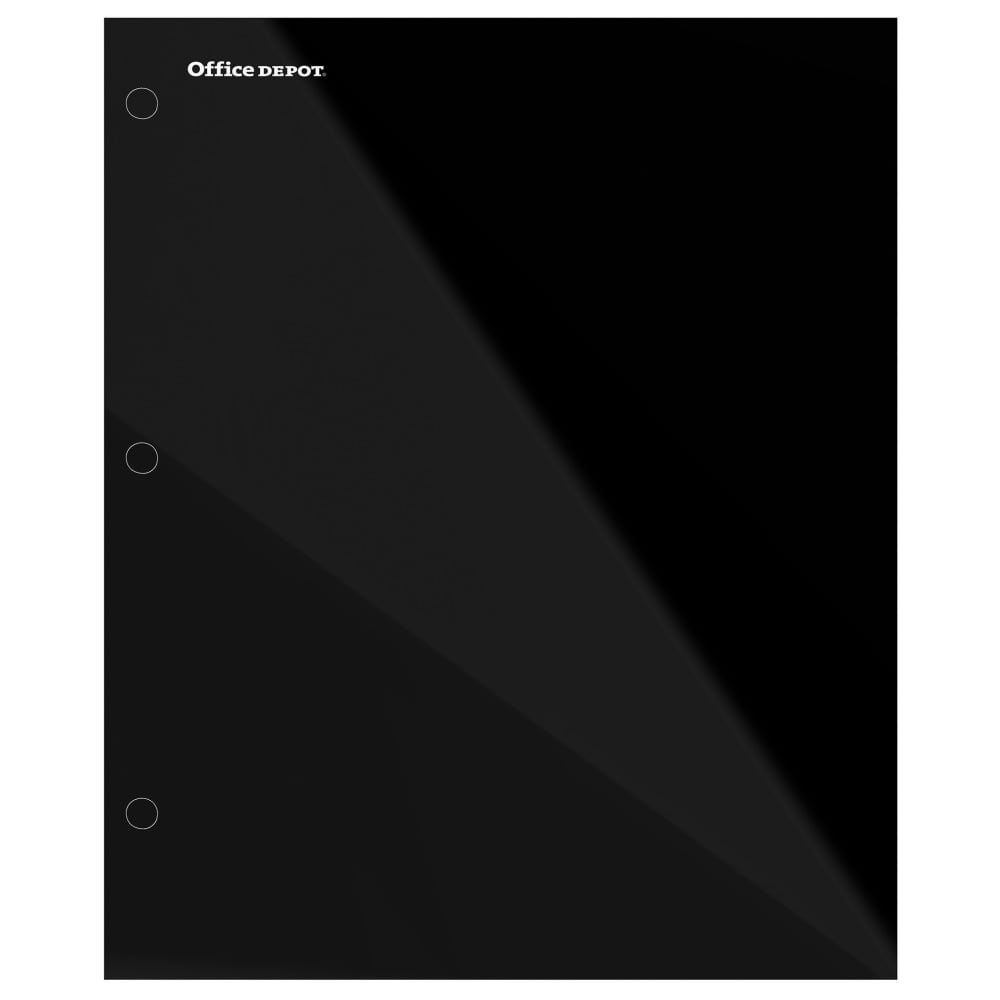 Office Depot Brand Stellar Laminated 2-Pocket Paper Folder, Letter Size, Black (Min Order Qty 61) MPN:328985-BK