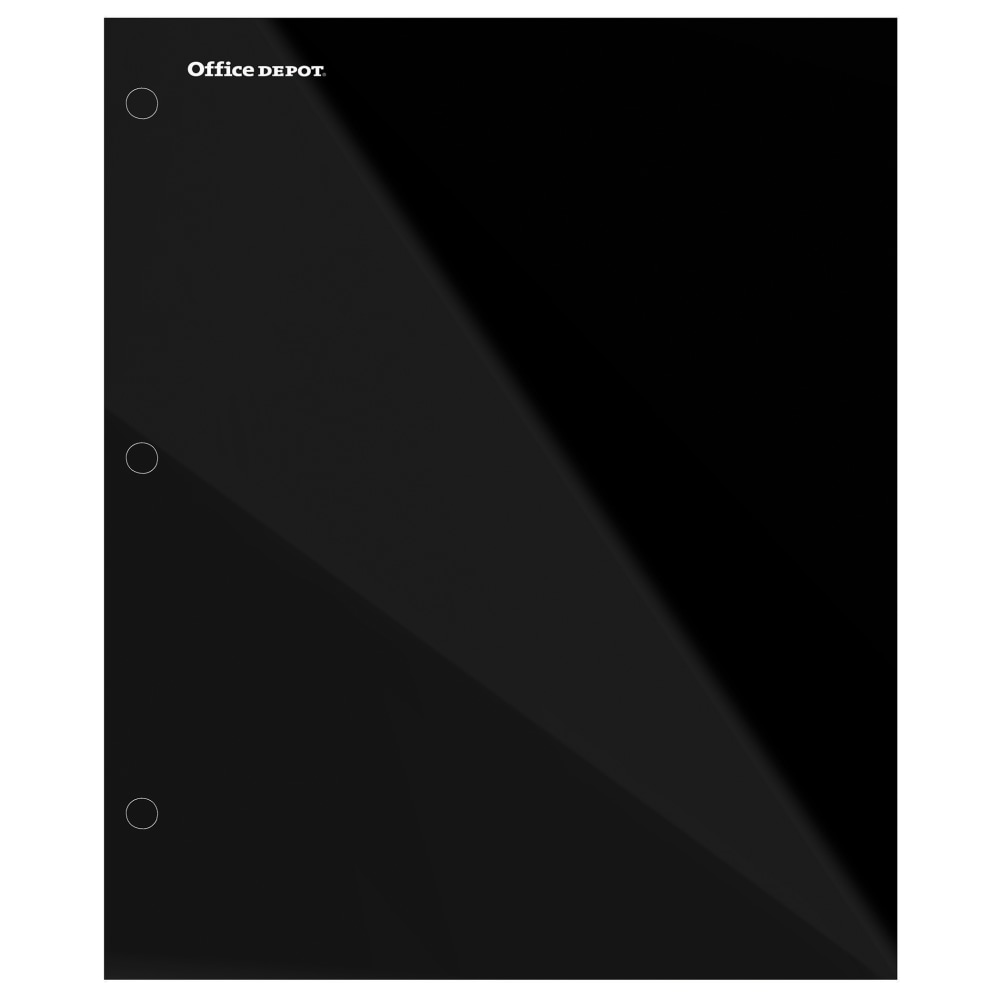 Office Depot Brand Stellar Laminated 2-Pocket Paper Folder, Letter Size, Black (Min Order Qty 218) MPN:328985-BK