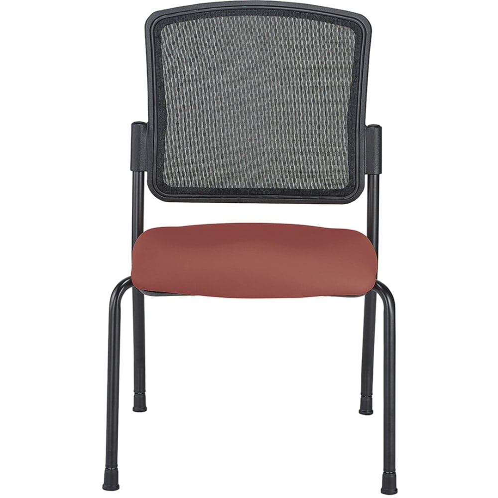 WorkPro Spectrum Series Mesh/Vinyl Stacking Guest Chair with Antimicrobial Protection, Armless, Cordovan, Set Of 2 Chairs, BIFMA Compliant MPN:V-WPSPECNOA-COR2PK