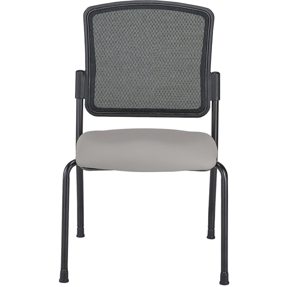 WorkPro Spectrum Series Mesh/Vinyl Stacking Guest Chair with Antimicrobial Protection, Armless, Gray, Set Of 2 Chairs, BIFMA Compliant MPN:V-WPSPECNOA-GRY2PK