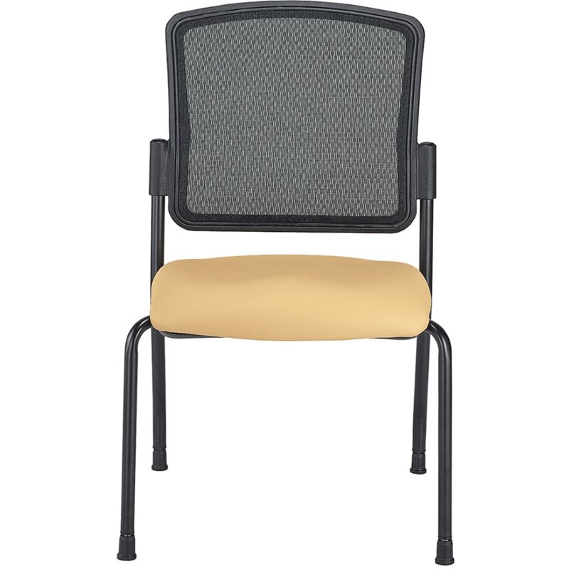 WorkPro Spectrum Series Mesh/Vinyl Stacking Guest Chair with Antimicrobial Protection, Armless, Tan, Set Of 2 Chairs, BIFMA Compliant MPN:V-WPSPECNOA-TAN2PK