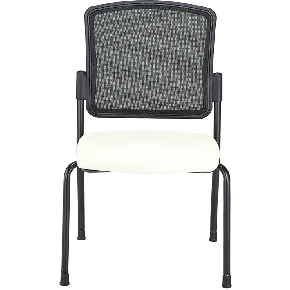 WorkPro Spectrum Series Mesh/Vinyl Stacking Guest Chair with Antimicrobial Protection, Armless, White, Set Of 2 Chairs, BIFMA Compliant MPN:V-WPSPECNOA-WHT2PK