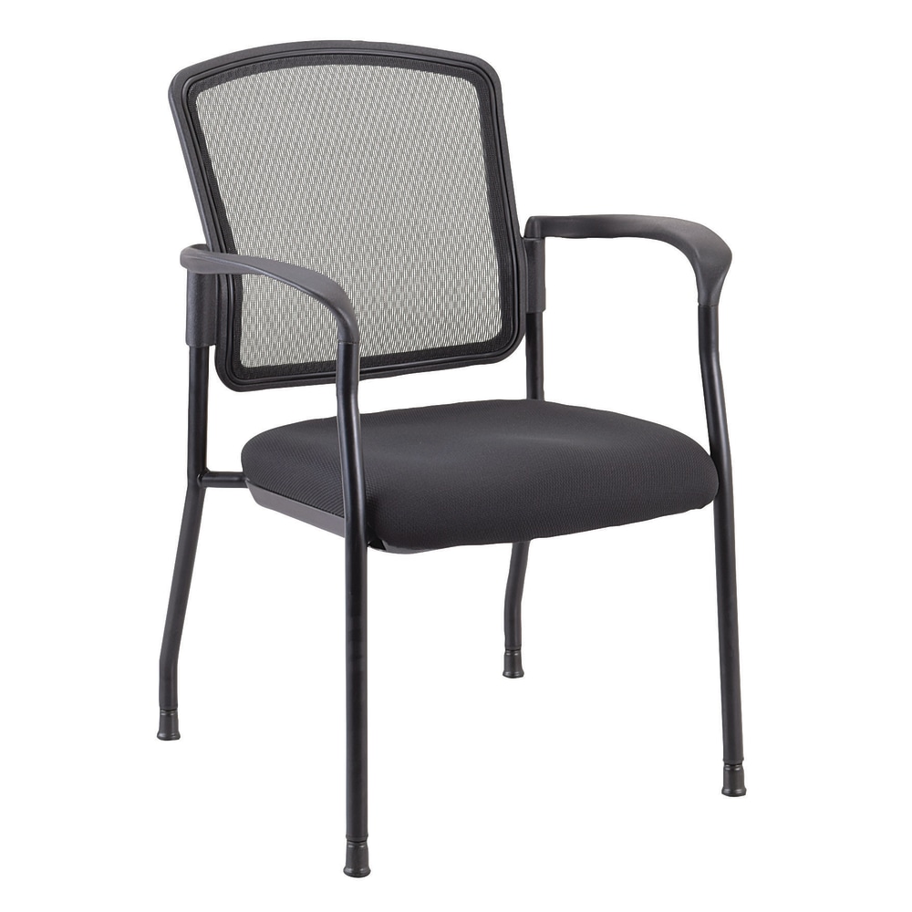 WorkPro Spectrum Series Mesh/Fabric Stacking Guest Chair, With Arms, Black, Set Of 2 Chairs, BIFMA Compliant MPN:WPSPECARMAT332PK