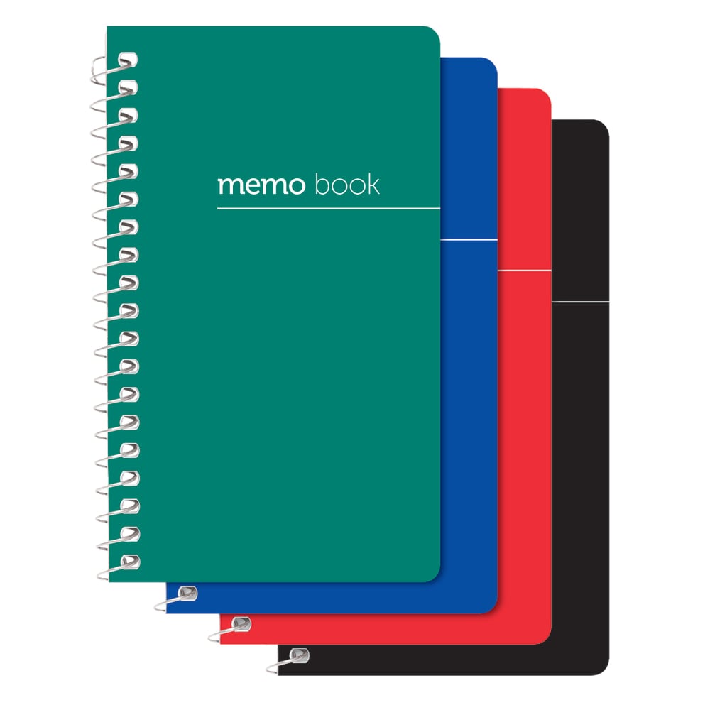 Office Depot Brand Wirebound Side-Opening Memo Books, 3in x 5in, College Ruled, 60 Sheets, Assorted Colors (No Color Choice), Pack Of 3 (Min Order Qty 90) MPN:CJV013