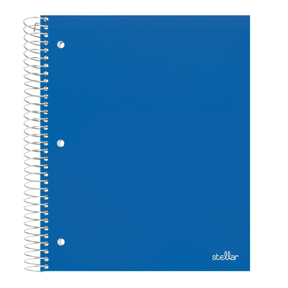 Office Depot Brand Stellar Poly Notebook, 8-1/2in x 11in, 3 Subject, College Ruled, 150 Sheets, Blue (Min Order Qty 20) MPN:OD714901