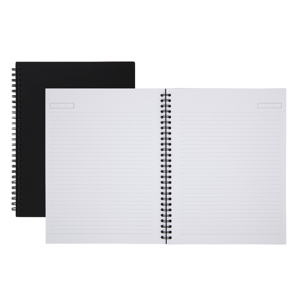 Office Depot Brand Wirebound Business Notebook, Hard Back Cover, 7-1/4in x 9-1/2in, Narrow Ruled, 80 Sheets, Black (Min Order Qty 13) MPN:ODUS1402-024