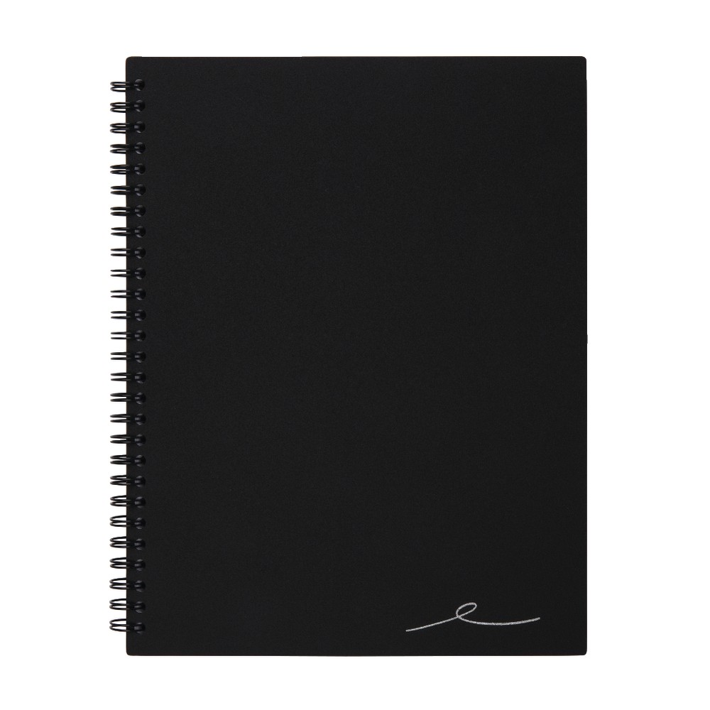 Office Depot Brand Wirebound Business Notebook, 7-1/4in x 9-1/2in, 1 Subject, Narrow Ruled, 80 Sheets, Black (Min Order Qty 14) MPN:ODUS1402-026