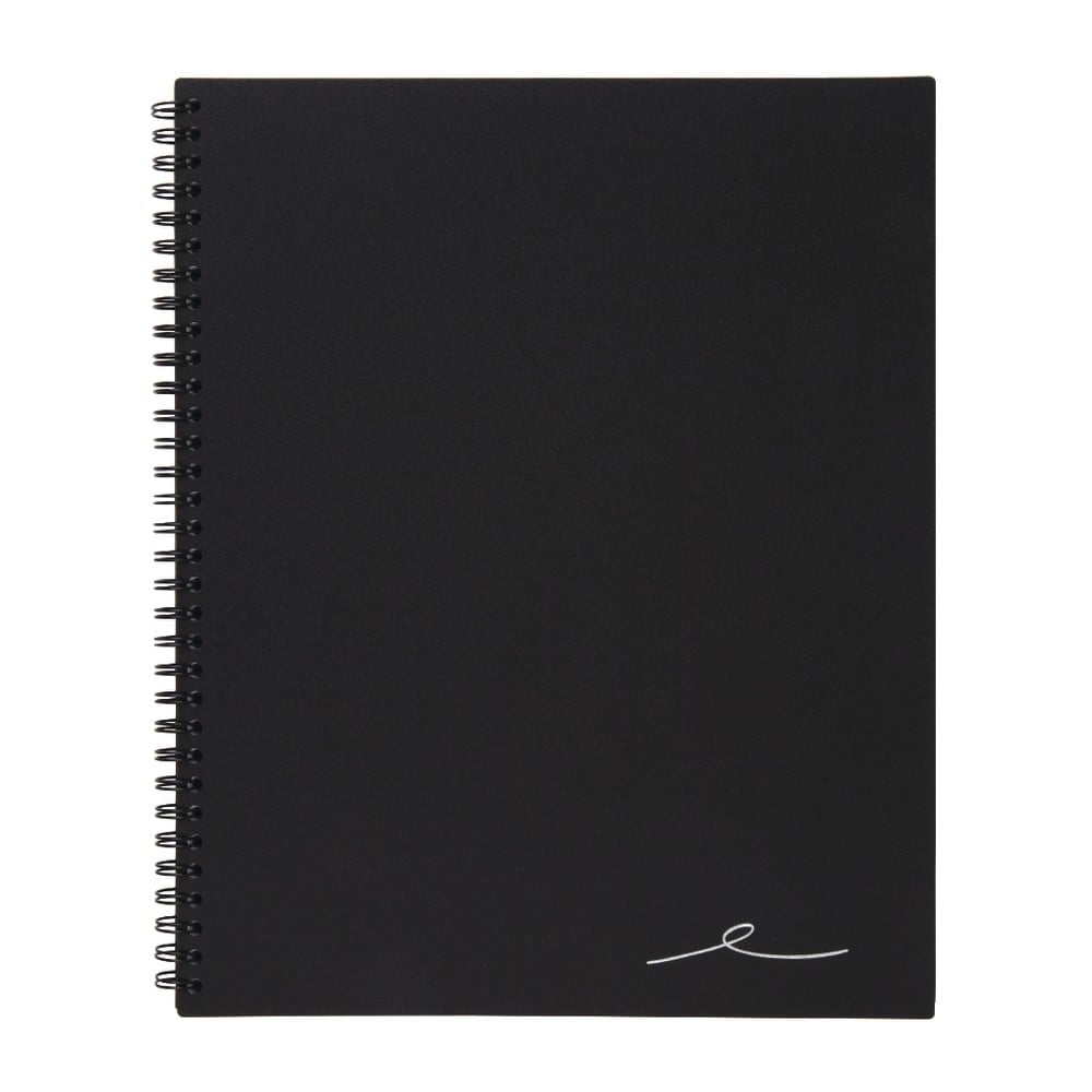 Office Depot Brand Wirebound Business Notebook, 8-7/8in x 11in, 1 Subject, Narrow Ruled, 80 Sheets, Black (Min Order Qty 12) MPN:ODUS1402-027