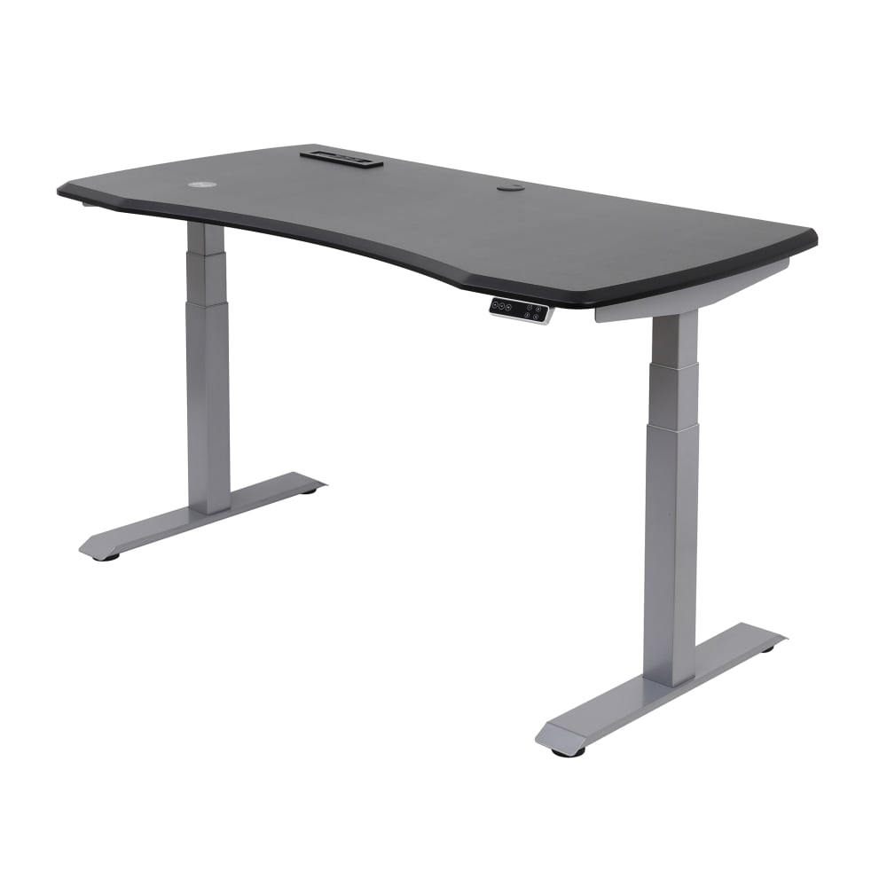 WorkPro Electric 60inW Height-Adjustable Standing Desk with Wireless Charging, Black MPN:ET203BLACK