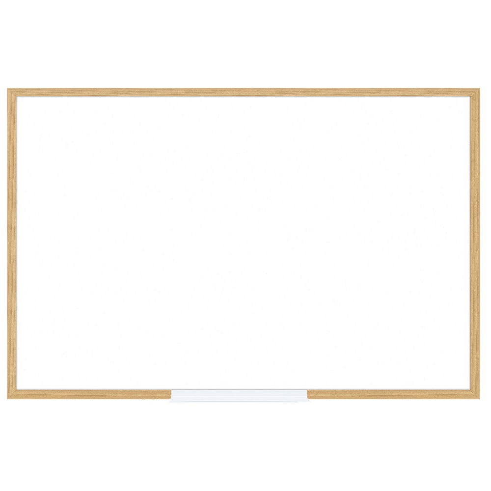 Office Depot Brand Non-Magnetic Melamine Dry-Erase Whiteboard, 24in x 36in, Wood Frame With Oak Finish (Min Order Qty 5) MPN:KK0233