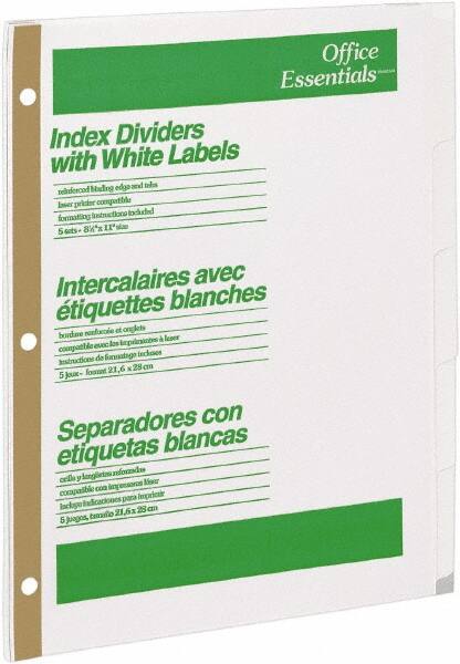 (5) 5 Piece Sets 11 x 8 1/2