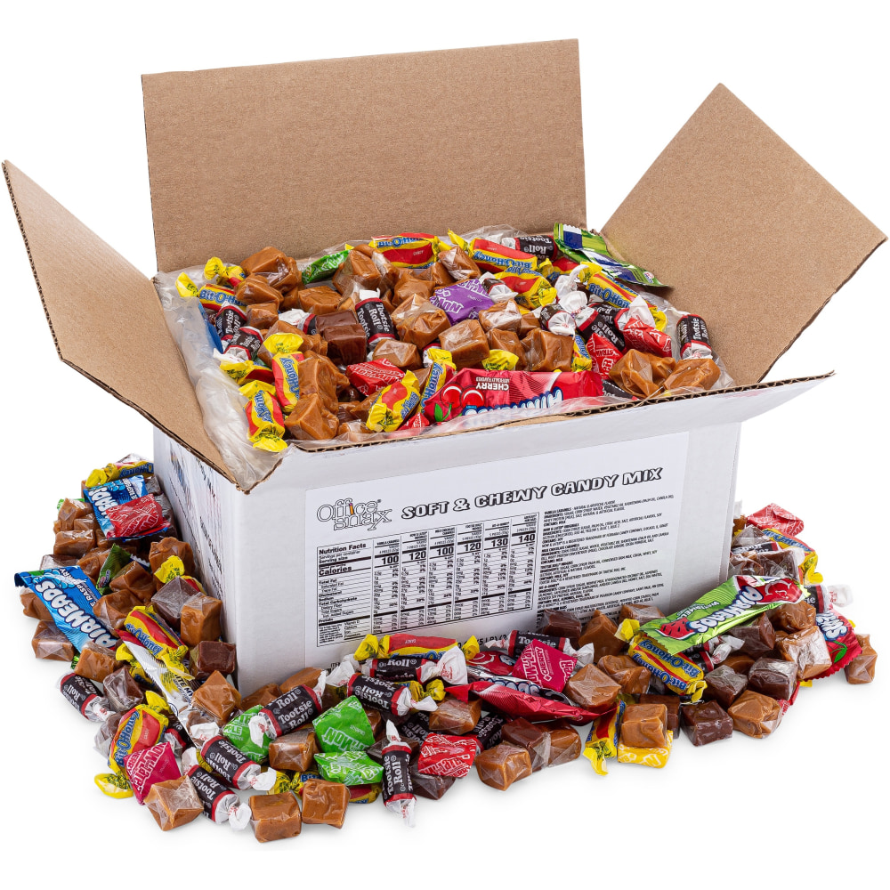 Office Snax Soft & Chewy Candy Mix - Assorted - Individually Wrapped - 5 lb - 1 Carton MPN:00656