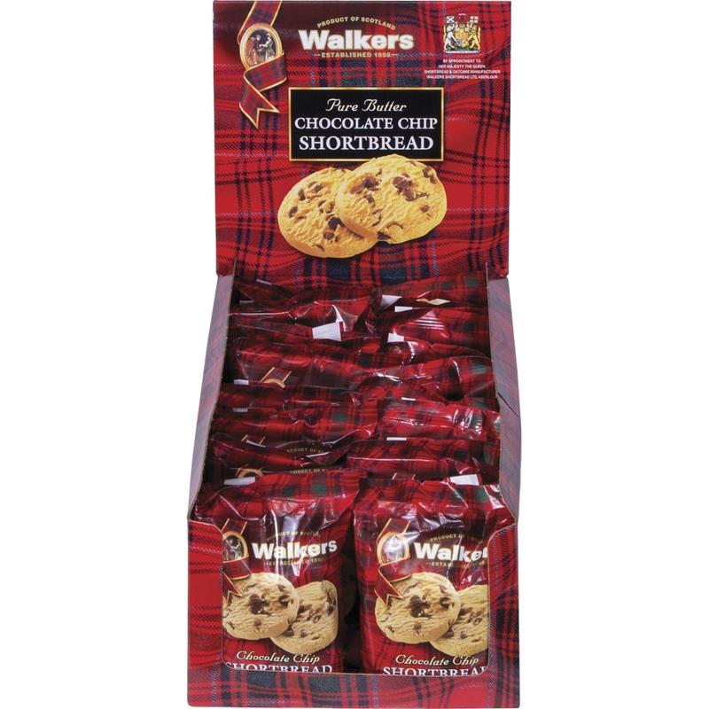 Walkers Cookies Chocolate Chip Shortbread Cookies, Box Of 20 (Min Order Qty 2) MPN:W1537D