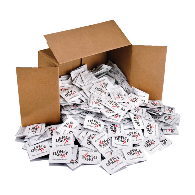 Office Snax Single-Use Non-Dairy Creamer, 0.08 Oz, Carton Of 800 MPN:00022