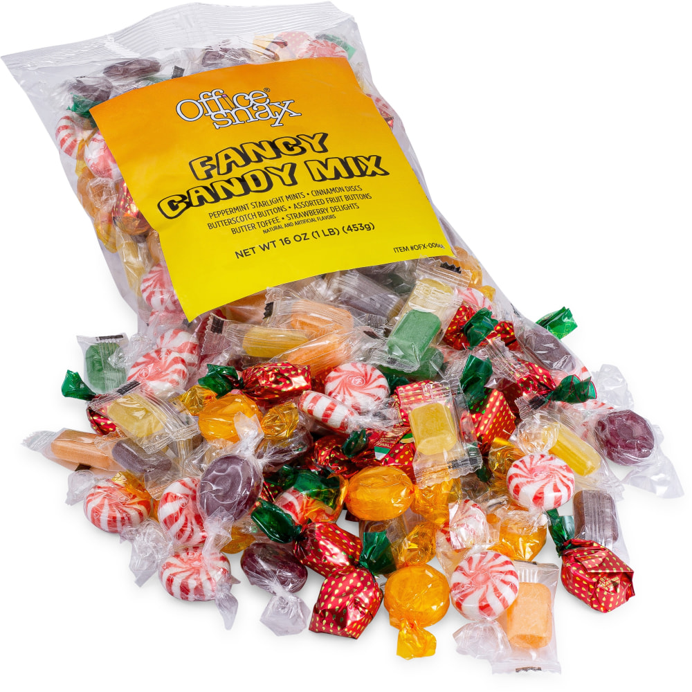 Office Snax Fancy Mix Hard Candies - Assorted - Individually Wrapped - 16 oz - 1 Each MPN:00668