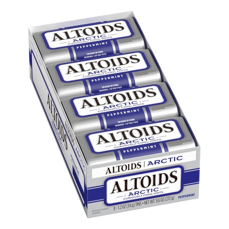 Altoids Curiously Strong Mints, Arctic Peppermint, 1.2 Oz, Pack Of 8 Tins MPN:876774