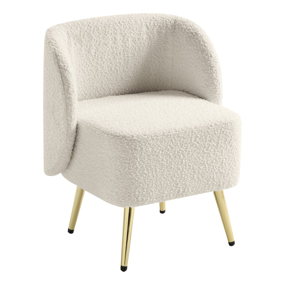 Office Star Abrina Fabric Vanity Accent Chair, Textured Cream MPN:ABR-C1