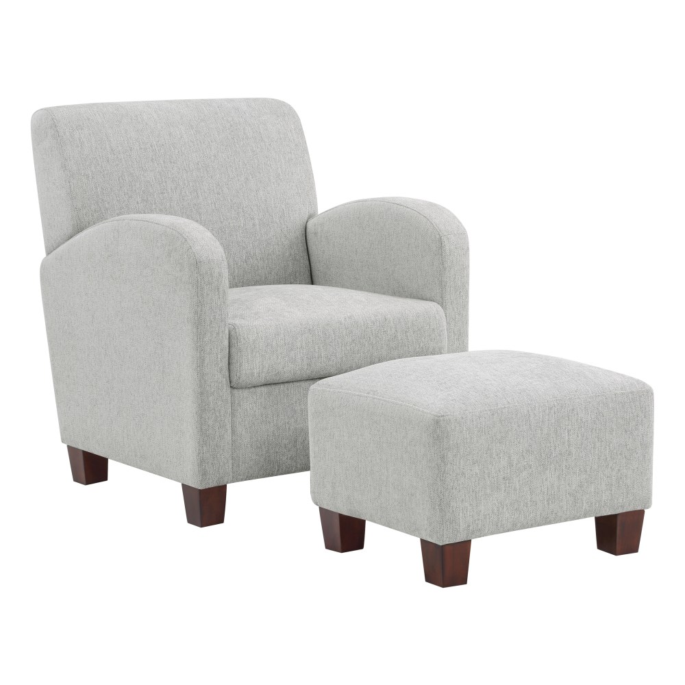 Office Star Aiden Chair With Legs And Ottoman, Smoke/Espresso MPN:ADN-H14