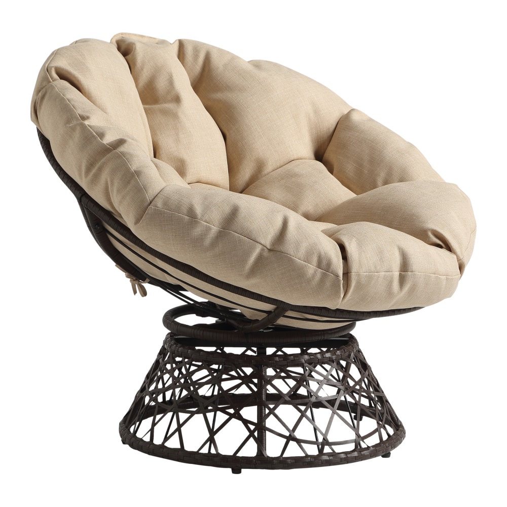 Office Star Wicker Papasan Chair, Cream MPN:BF29296BR-M52