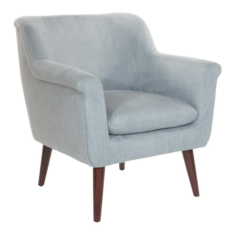 Office Star Dane Accent Chair, Charcoal/Dark Coffee MPN:BP-DANAC-F46