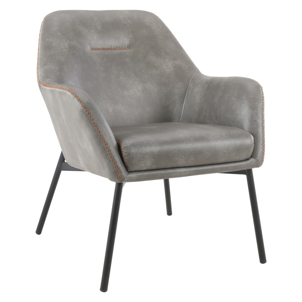 Office Star Brooks Accent Chair, Gray MPN:BRK-R44