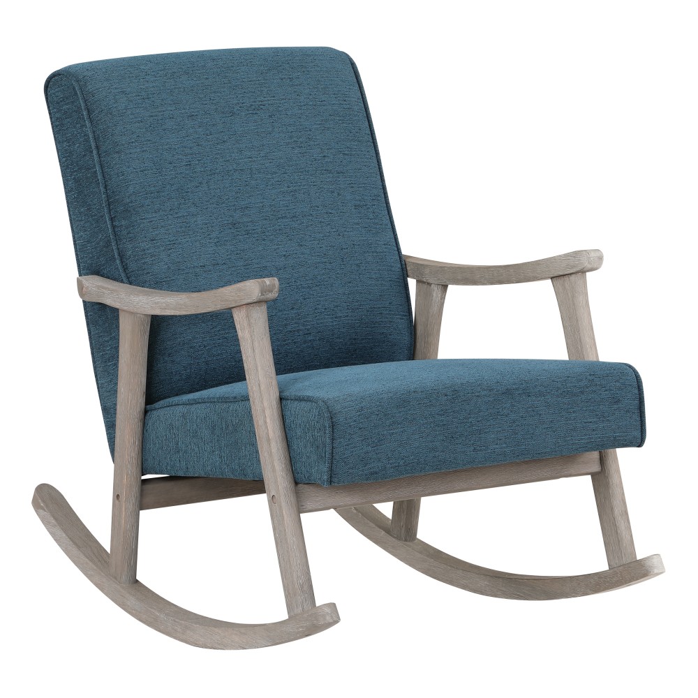 Office Star Gainsborough Rocker, Azure/Brushed Gray MPN:GANBG-BY4
