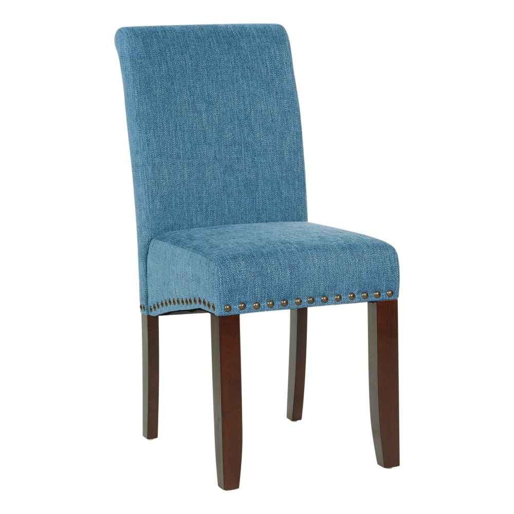 Office Star Parsons Fabric Dining Accent Chair, Antique Bronze/Navy MPN:MET87-H16