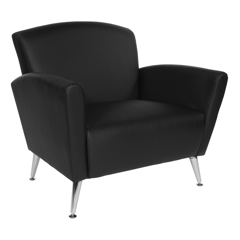 Office Star Club Chair, Dillon Black/Chrome MPN:SL50551-R107