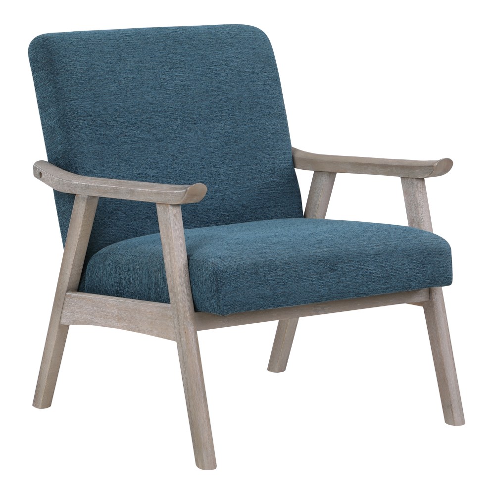 Office Star Weldon Armchair, Azure/Brushed Gray MPN:WDN51BG-BY4