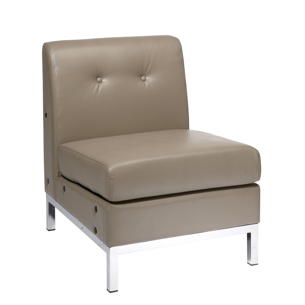 Office Star Avenue Six Wall Street Armless Chair, Smoke/Chrome MPN:WST51N-U22