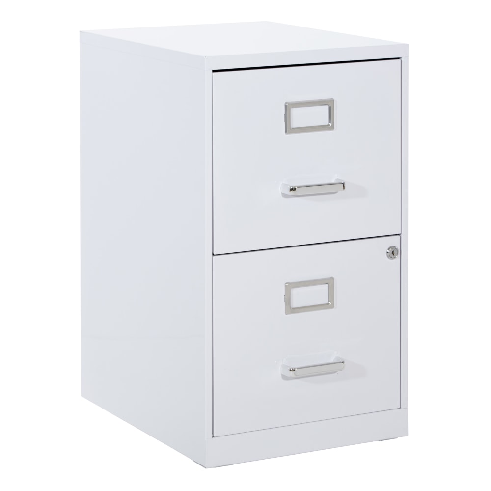 Office Star 20inD Vertical 2-Drawer Locking File Cabinet, White MPN:CF2DR-11