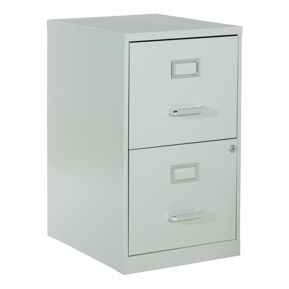 Office Star 20inD Vertical 2-Drawer Locking File Cabinet, Gray MPN:CF2DR-2