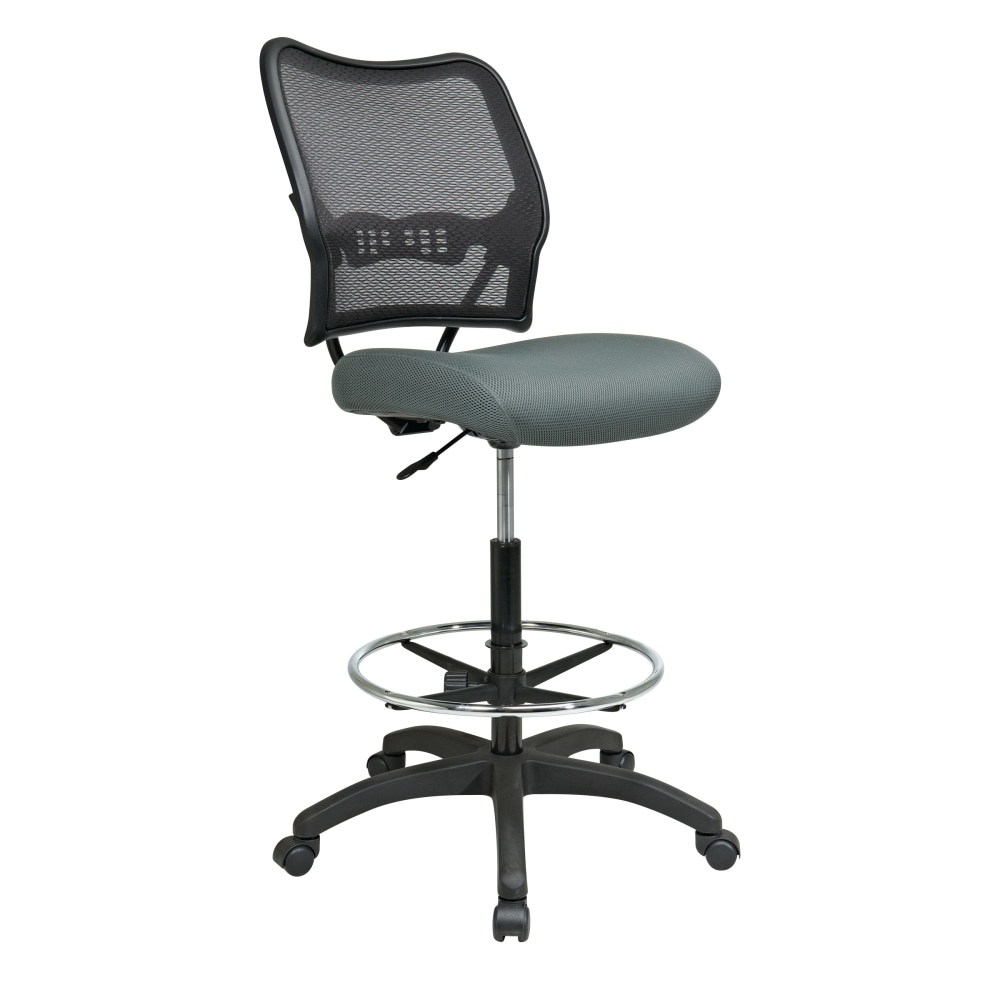 Space Seating Deluxe AirGrid Mid-Back Drafting Chair, Gray MPN:13-37N20D-2M