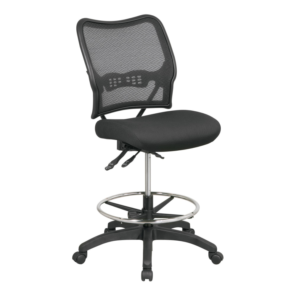 Office Star SPACE Deluxe Ergonomic Air Grid/Mesh Armless Drafting Chair, Black MPN:13-37N30D