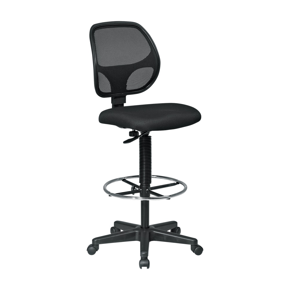 Office Star Deluxe Mesh-Back Drafting Chair With Foot Ring, Black MPN:DC2990-231