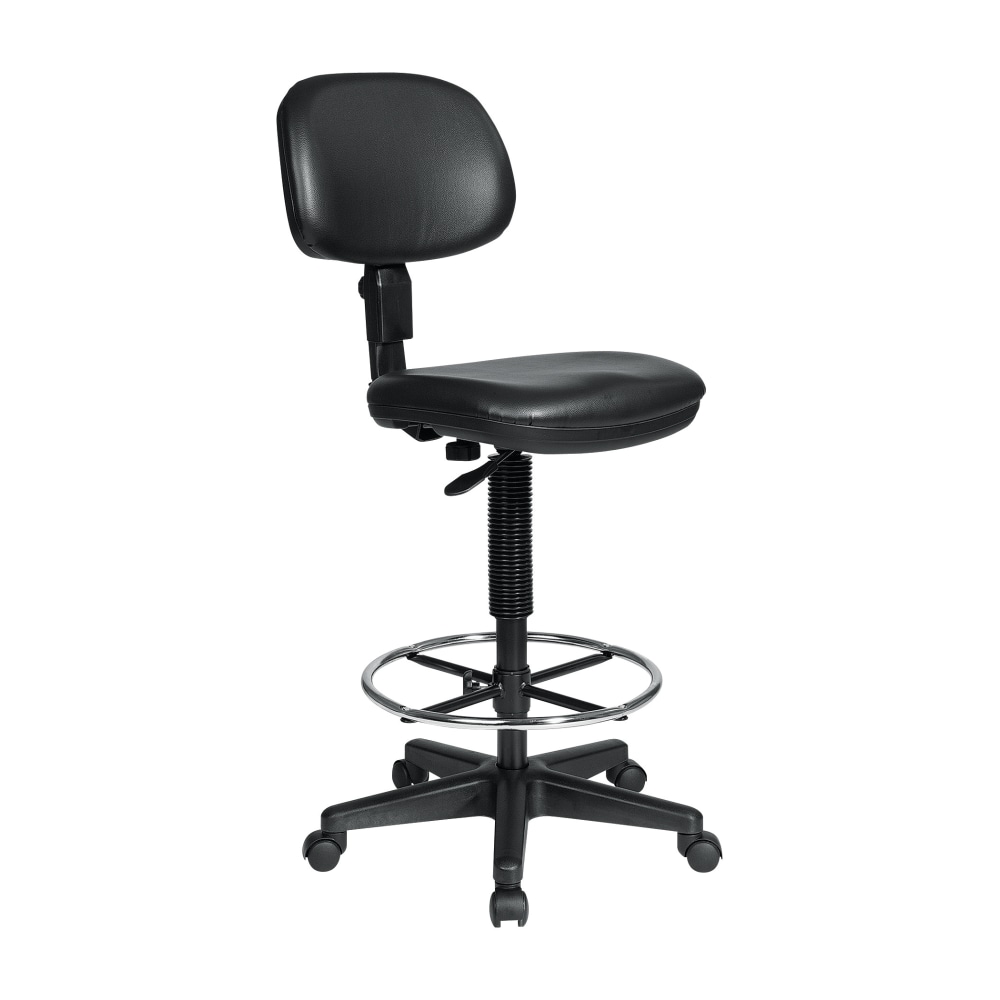 Office Star Sculptured Seat and Back Vinyl Drafting Chair with Adjustable Foot ring MPN:DC517V