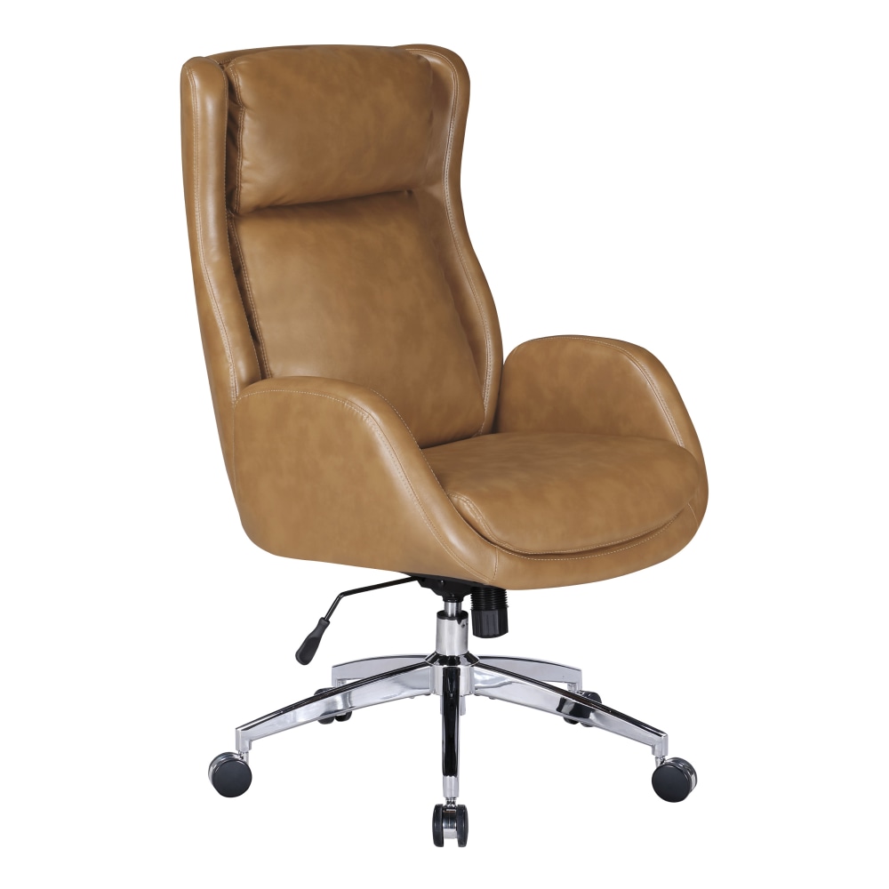 Office Star Blanchard Office Chair Ergonomic Faux Leather Mid-Back Task Chair, Nutmeg MPN:BLD-U25