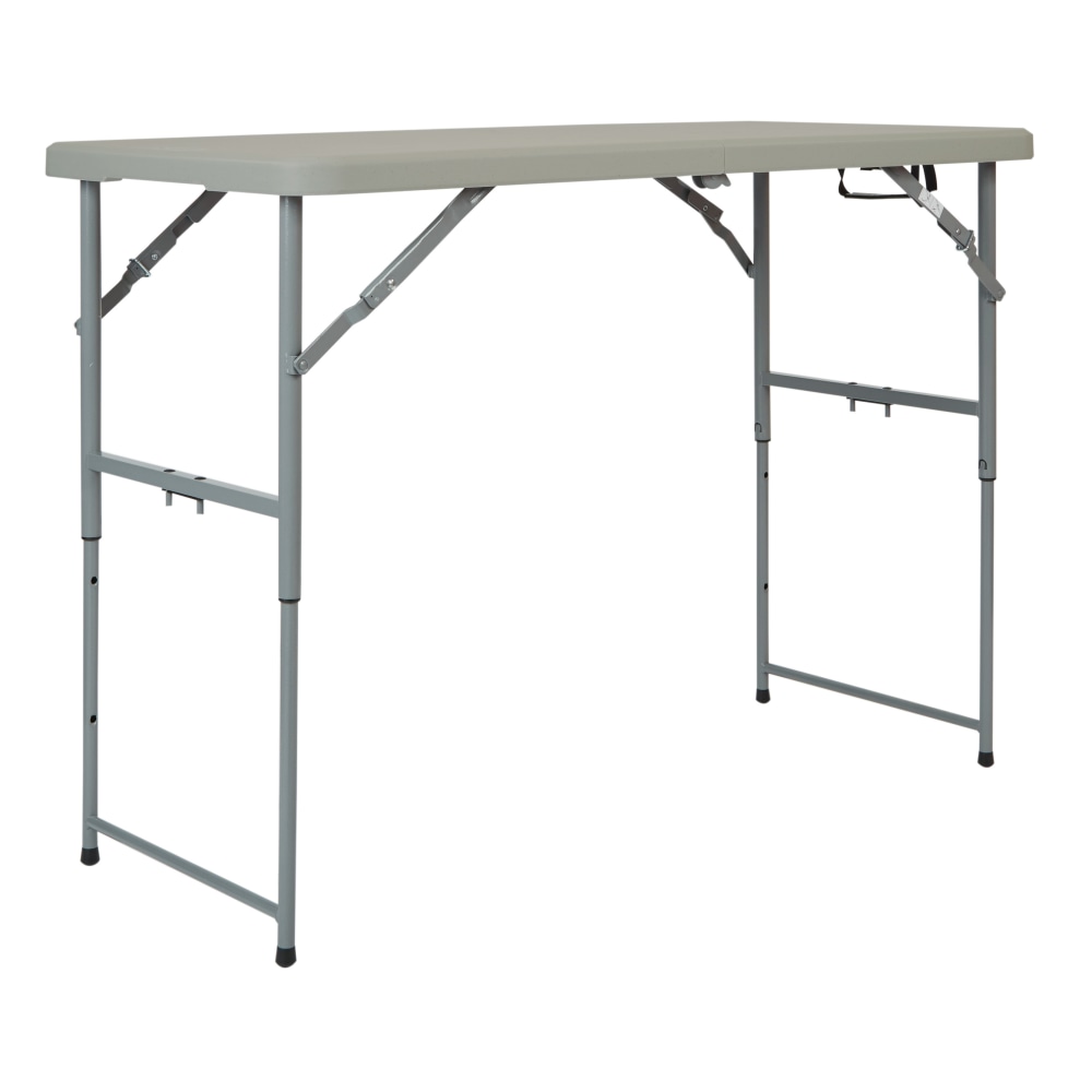 Office Star Work Smart Height-Adjustable Fold-In-Half Resin Multi-Purpose Table, 35-1/2inH x 48inW x 24inD MPN:BT04FA