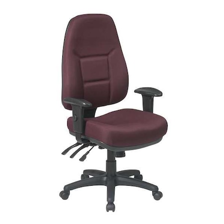 Desk Chair, Fabric, Burgundy, 18-21