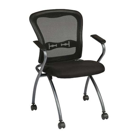 Chair, Folding, Fabric/Metal, Coal, PK2 MPN:84440-30